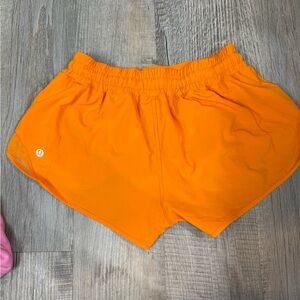 lululemon athletica Vibrant Orange Athletic Shorts